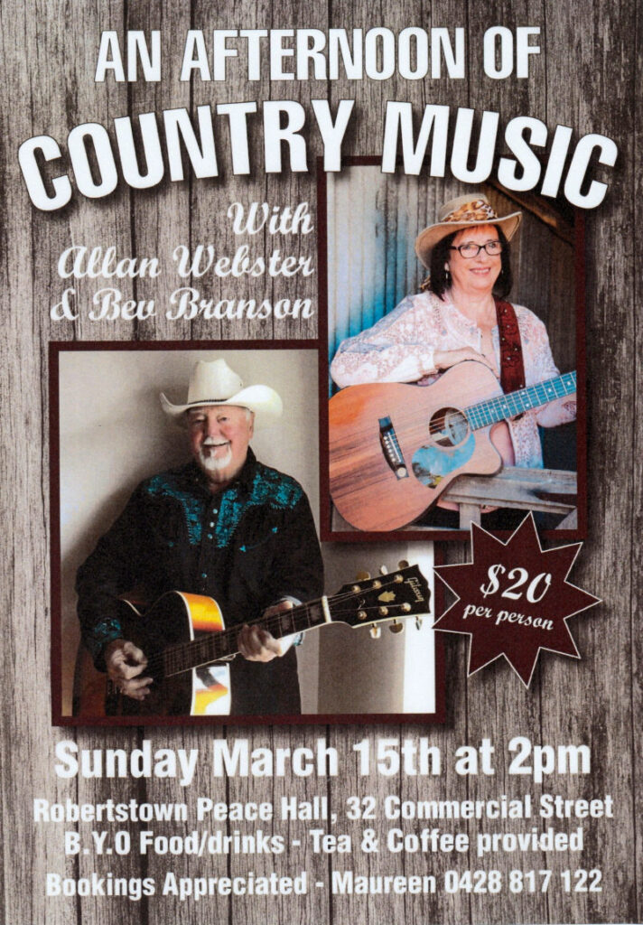 An Afternoon of Country Music - Robertstown 15th March 2026