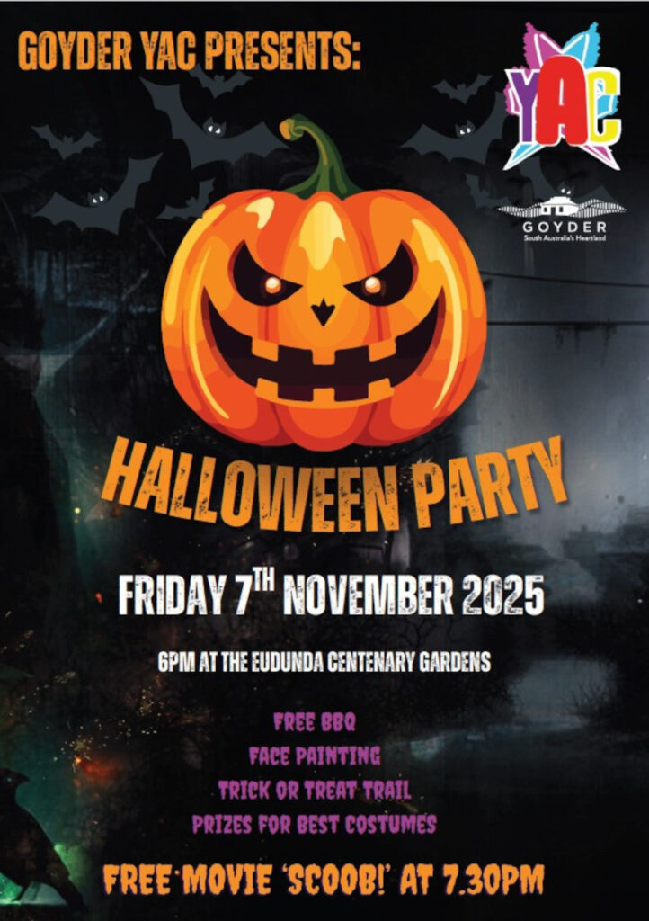 Eudunda Halloween Poster 7th Nov 2025