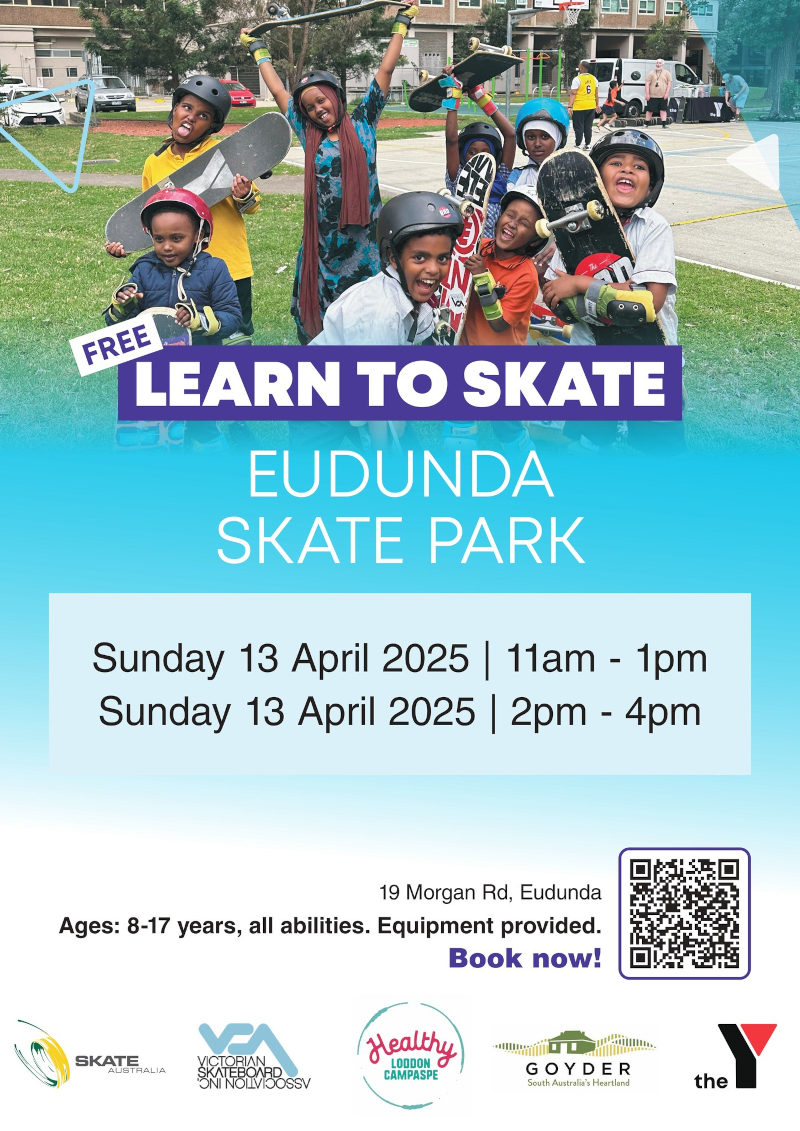 FREE Learn to Skate - Eudunda Skate Park - 13th April 2025