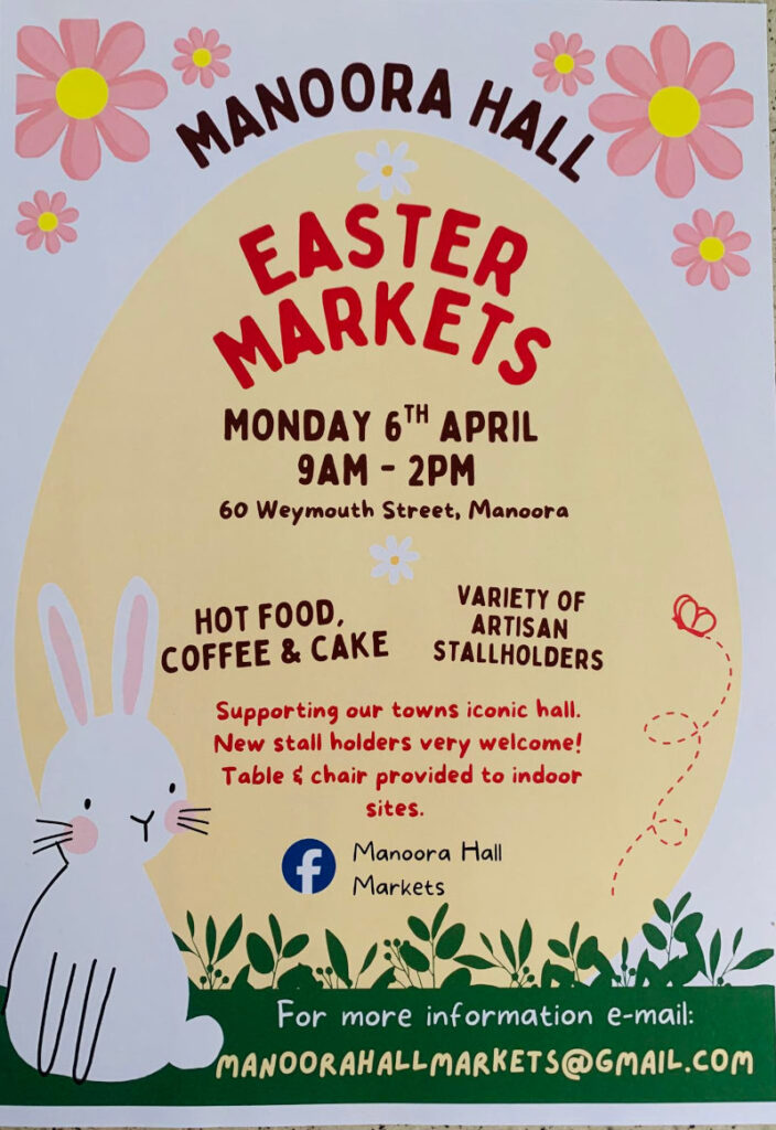 Manoora Hall Easter Markets Monday 6th April 2026