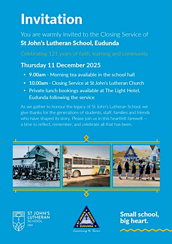 St John's Lutheran School - Closing Service 11th Dec 2025