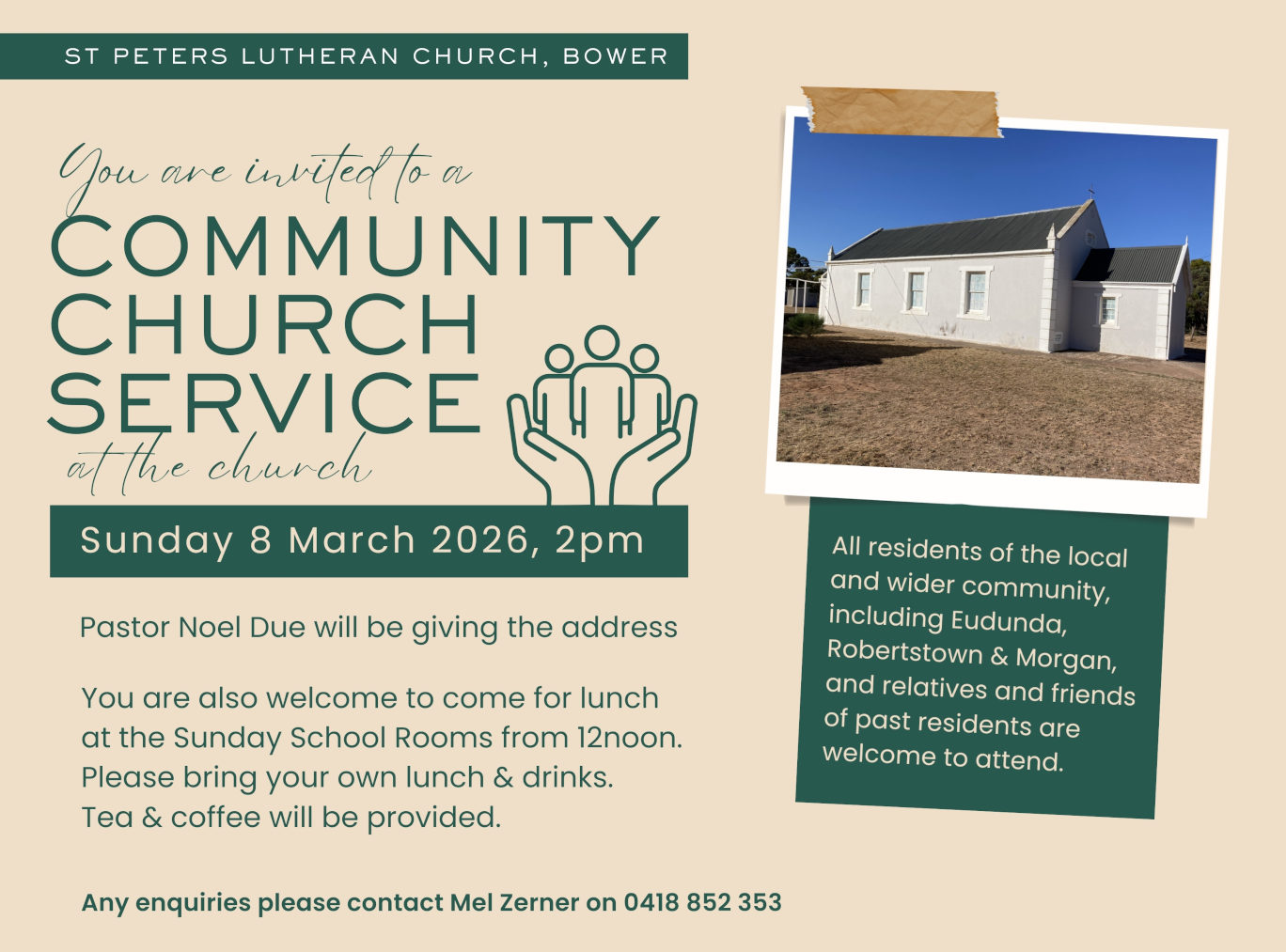 St Peters Lutheran Church Bower Community Lunch