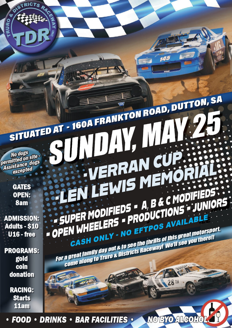 Truro and Districts Raceway (TDR - Dutton) - Race on 25th May 2025